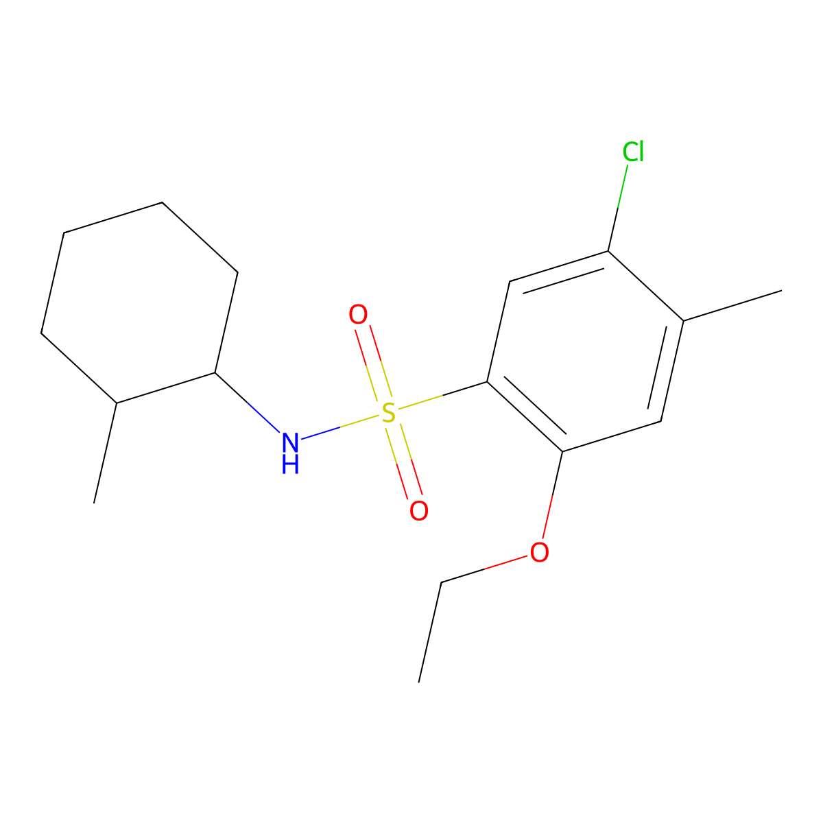 [(5-Chloro-2-ethoxy-4-methylphenyl)sulfonyl](2-methylcyclohexyl)amine molecular structure, CAS 1111149-56-4