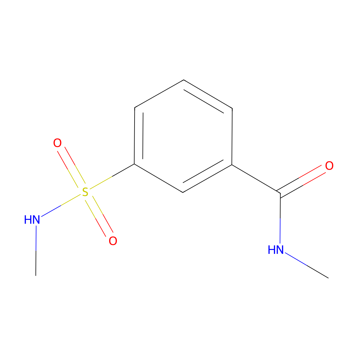 N-methyl-3-(methylsulfamoyl)benzamide molecular structure, CAS 1111149-94-0