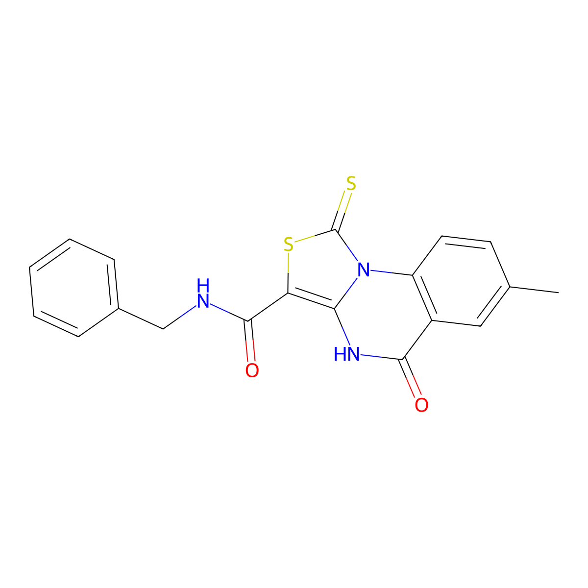 N-benzyl-7-methyl-5-oxo-1-thioxo-4,5-dihydro-1H-thiazolo[3,4-a]quinazoline-3-carboxamide molecular structure, CAS 1111160-60-1
