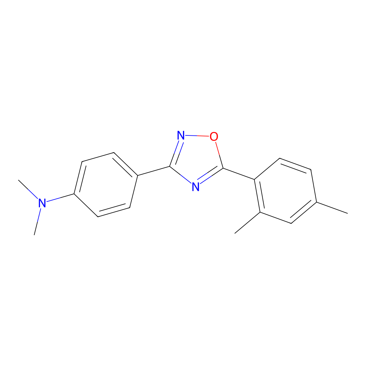 4-[5-(2,4-dimethylphenyl)-1,2,4-oxadiazol-3-yl]-N,N-dimethylaniline molecular structure, CAS 1111177-31-1
