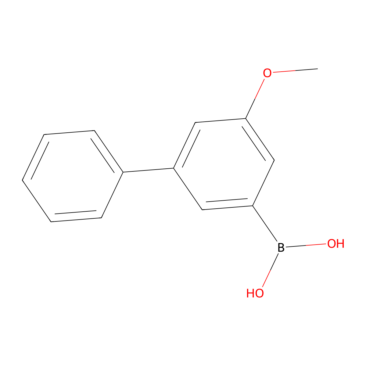 (5-Methoxy-[1,1'-biphenyl]-3-yl)boronic acid molecular structure, CAS 1111181-69-1