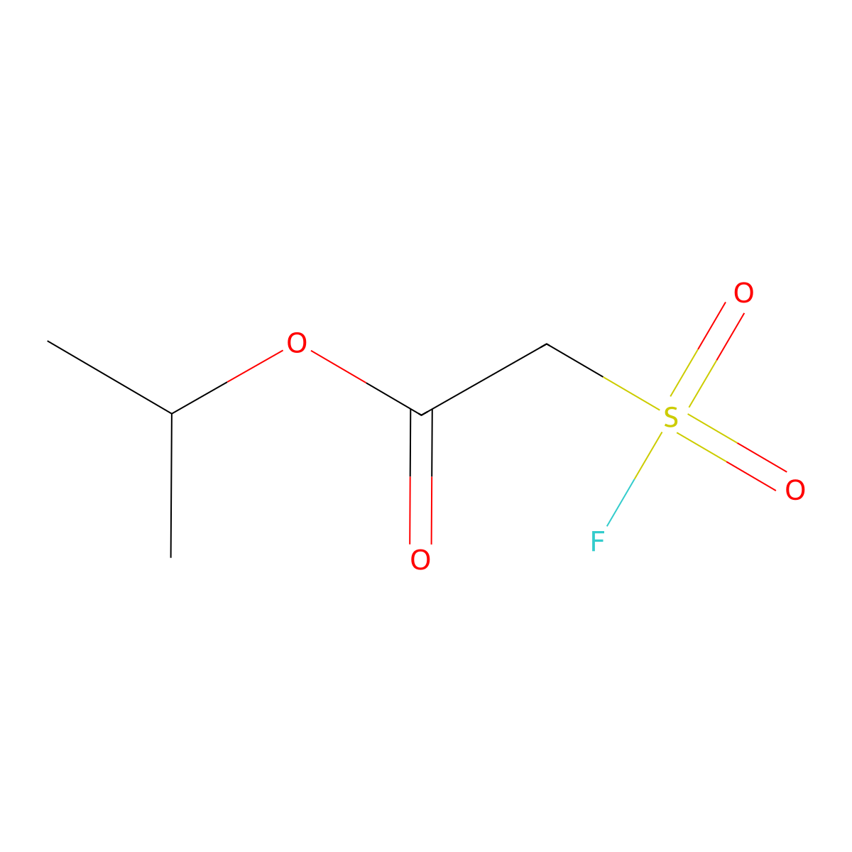 Propan-2-yl 2-fluorosulfonylacetate molecular structure, CAS 111119-80-3