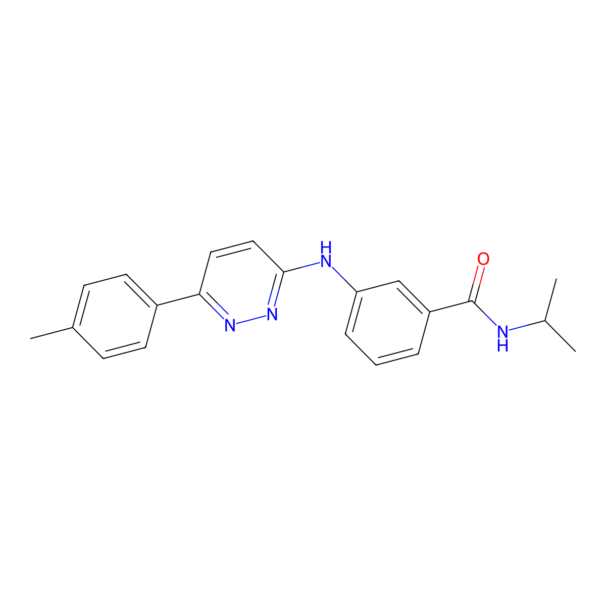3-{[6-(4-Methylphenyl)pyridazin-3-YL]amino}-N-(propan-2-YL)benzamide molecular structure, CAS 1111203-65-6