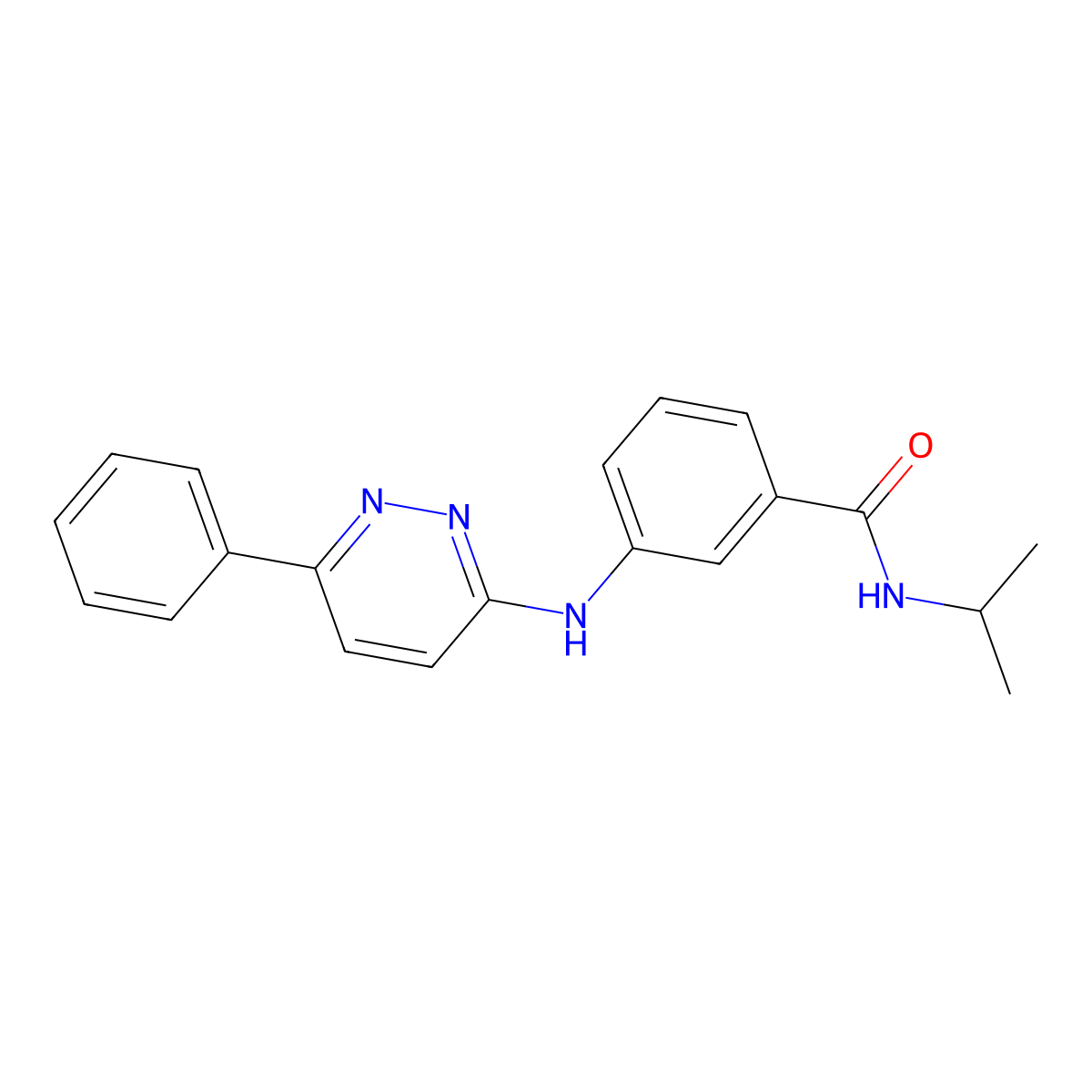 3-[(6-Phenylpyridazin-3-YL)amino]-N-(propan-2-YL)benzamide molecular structure, CAS 1111203-78-1