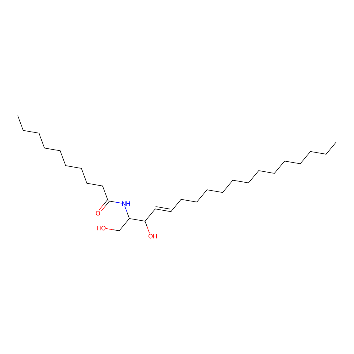 N-Decanoylsphingosine molecular structure, CAS 111122-57-7