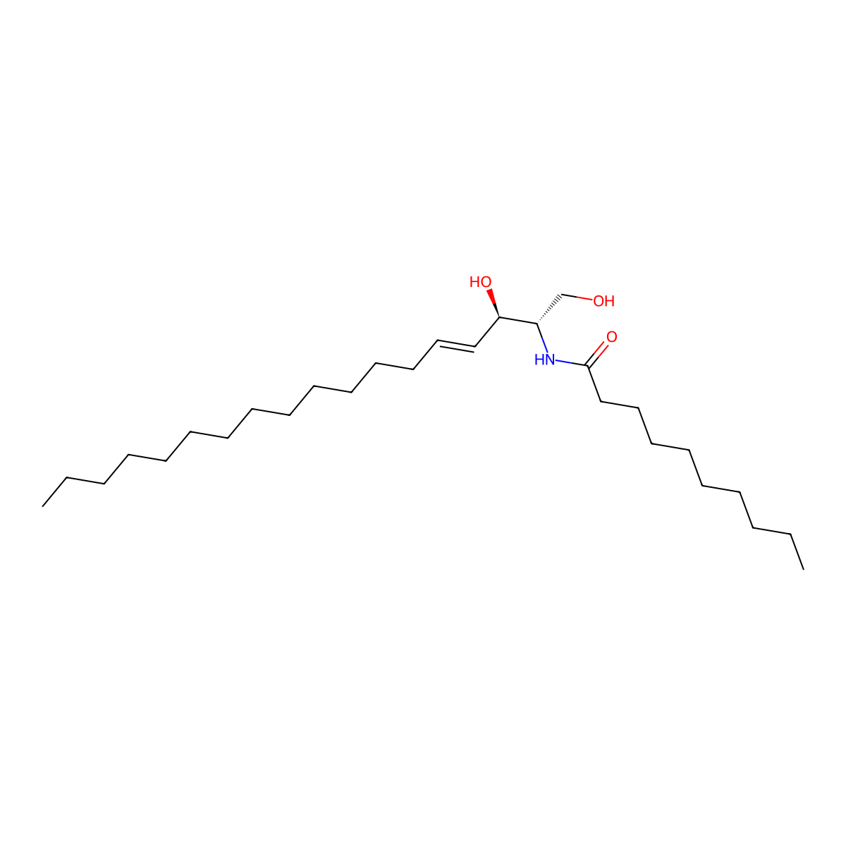 N-Decanoylsphingosine molecular structure, CAS 111122-57-7