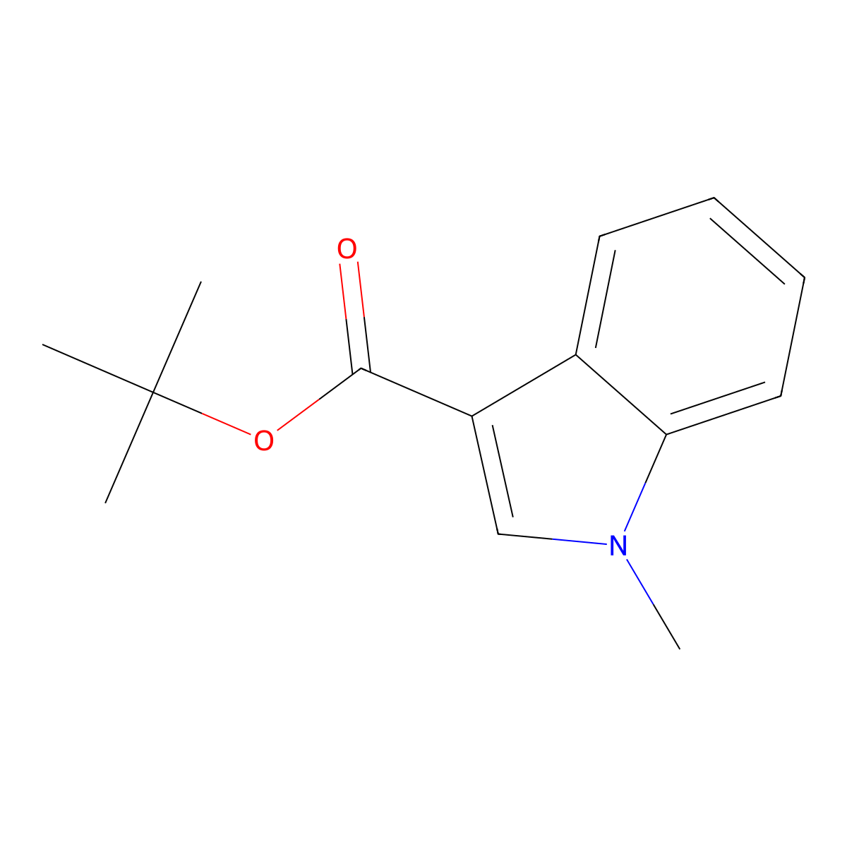 tert-Butyl 1-methyl-1H-indole-3-carboxylate molecular structure, CAS 111122-85-1