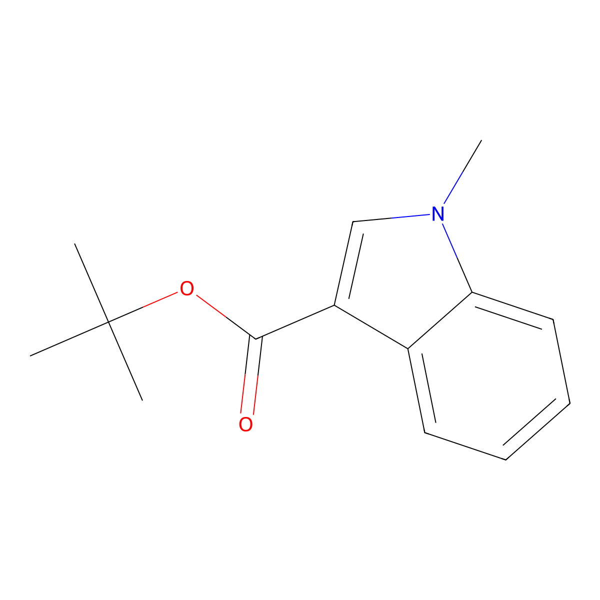tert-Butyl 1-methyl-1H-indole-3-carboxylate molecular structure, CAS 111122-85-1