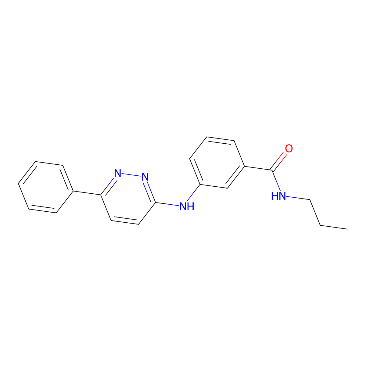 3-[(6-phenylpyridazin-3-yl)amino]-N-propylbenzamide molecular structure, CAS 1111228-22-8