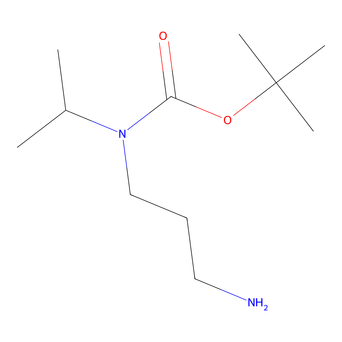 Tert-butyl 3-aminopropyl(isopropyl)carbamate molecular structure, CAS 1111236-12-4