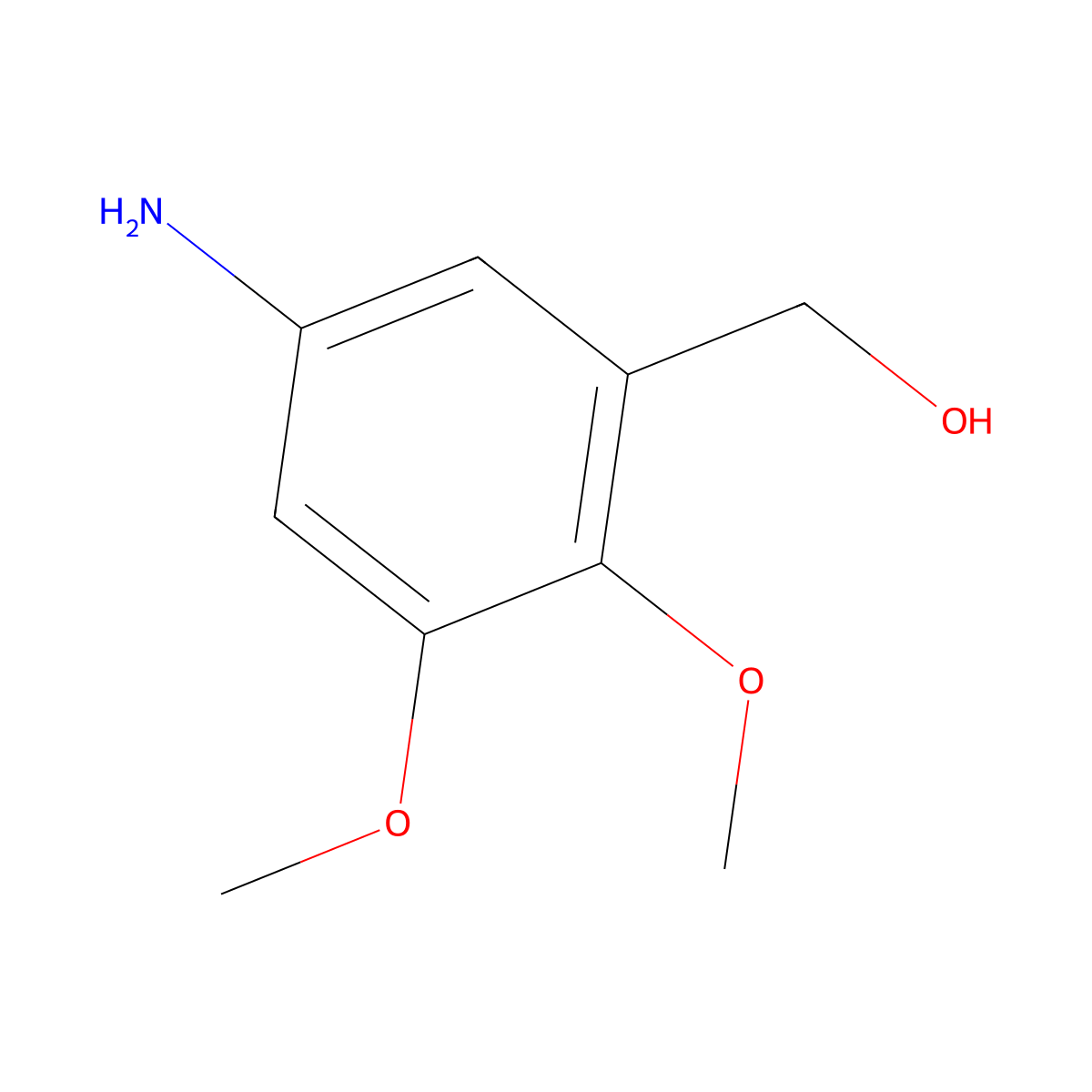 (5-Amino-2,3-dimethoxyphenyl)methanol molecular structure, CAS 1111236-54-4