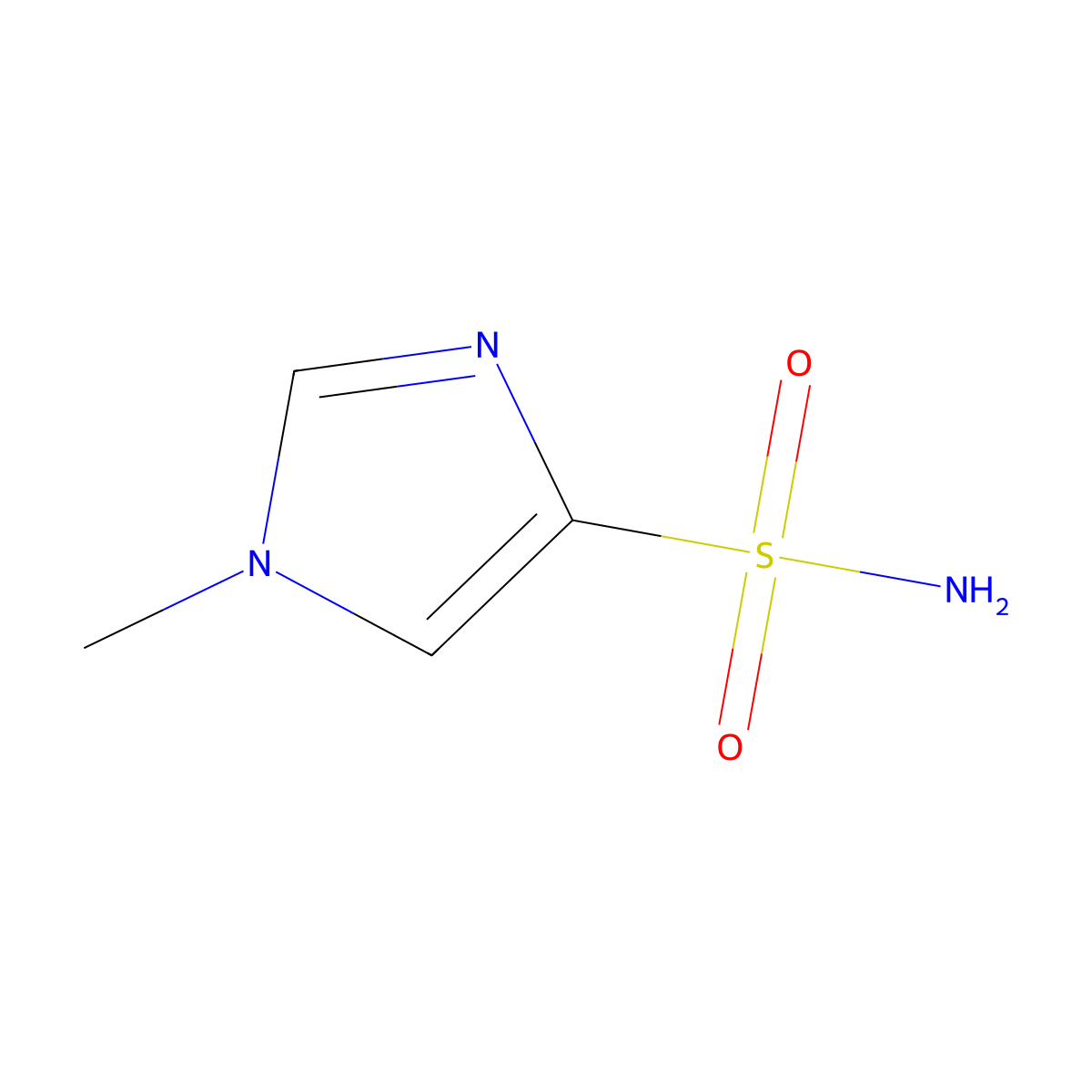 1-methyl-1H-imidazole-4-sulfonamide molecular structure, CAS 111124-90-4