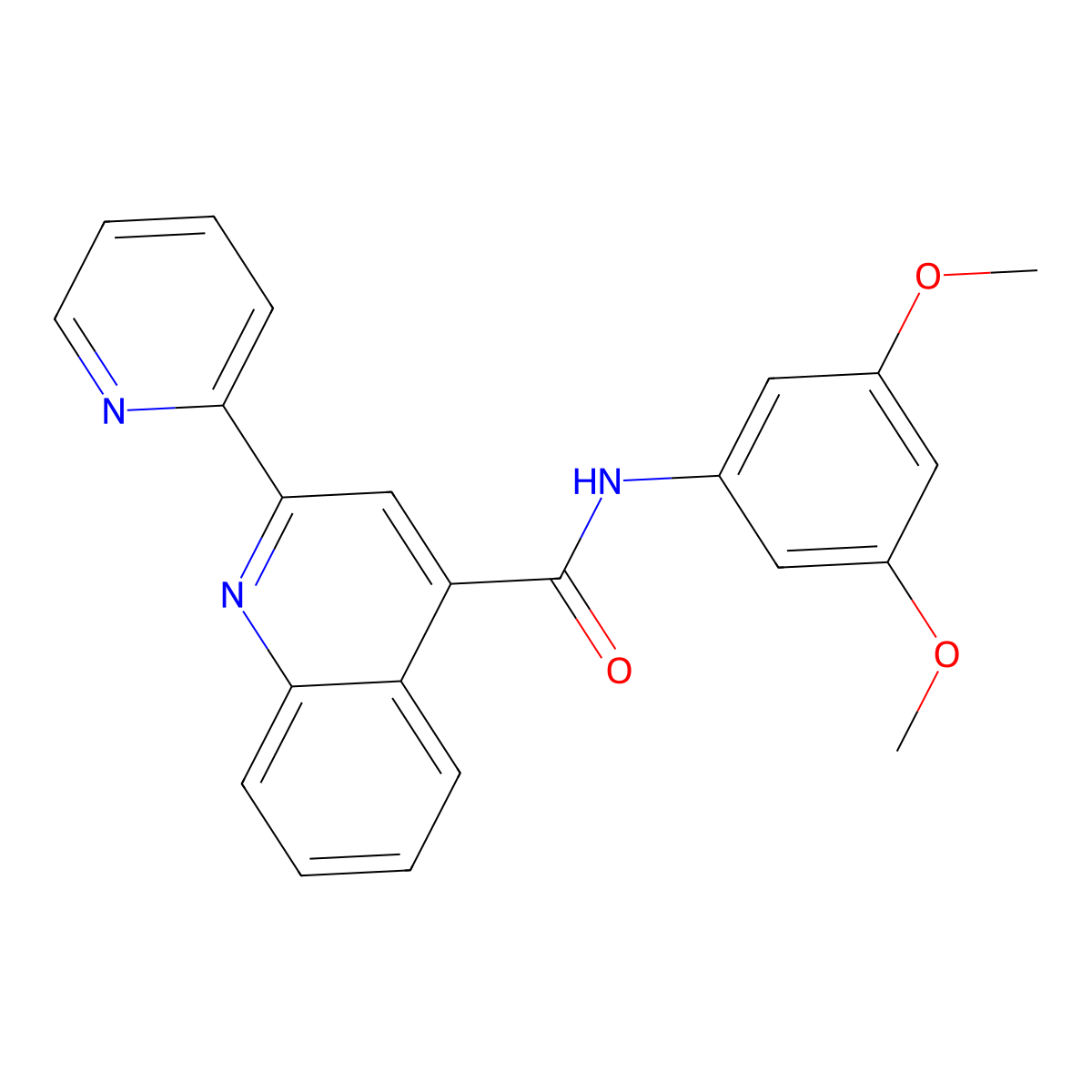 N-(3,5-dimethoxyphenyl)-2-(pyridin-2-yl)quinoline-4-carboxamide molecular structure, CAS 1111250-63-5