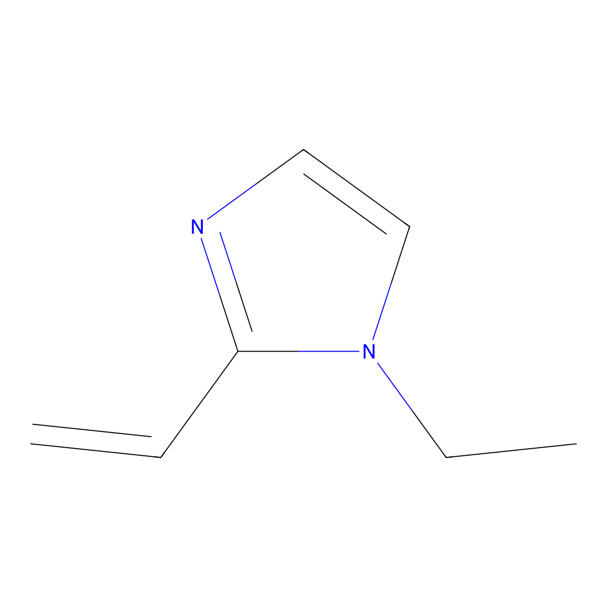 2-ethenyl-1-ethyl-1H-imidazole molecular structure, CAS 1111251-84-3