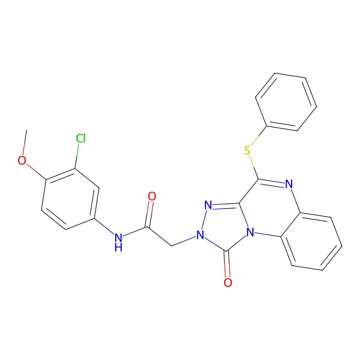 N-(3-chloro-4-methoxyphenyl)-2-(1-oxo-4-(phenylthio)-[1,2,4]triazolo[4,3-a]quinoxalin-2(1H)-yl)acetamide molecular structure, CAS 1111260-68-4