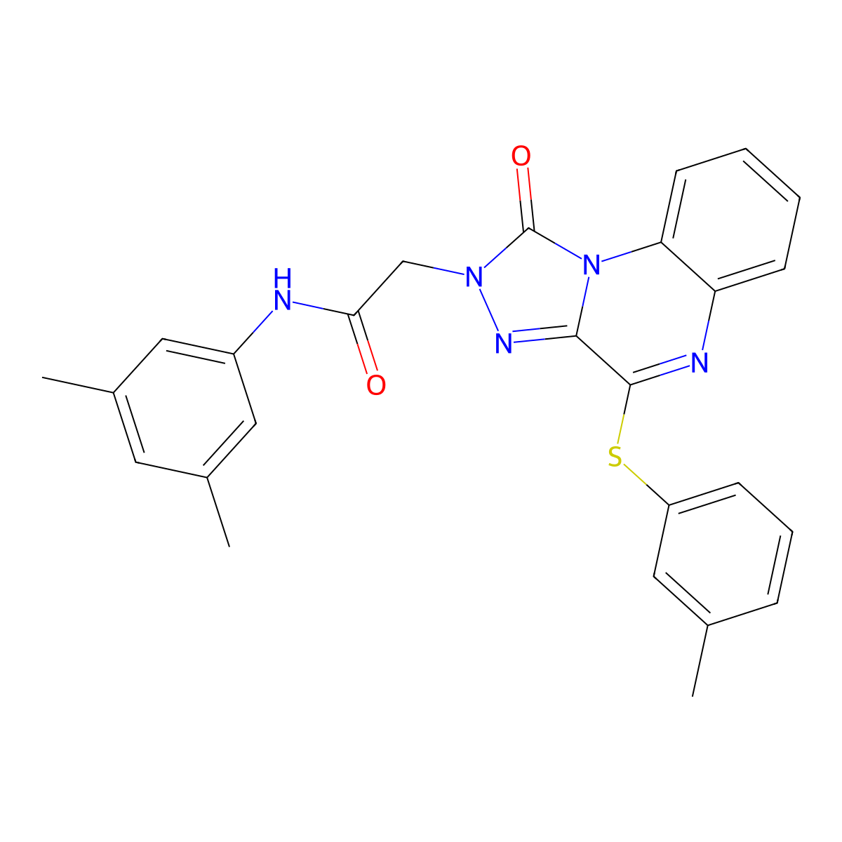 N-(3,5-dimethylphenyl)-2-{4-[(3-methylphenyl)sulfanyl]-1-oxo-1H,2H-[1,2,4]triazolo[4,3-a]quinoxalin-2-yl}acetamide molecular structure, CAS 1111260-81-1