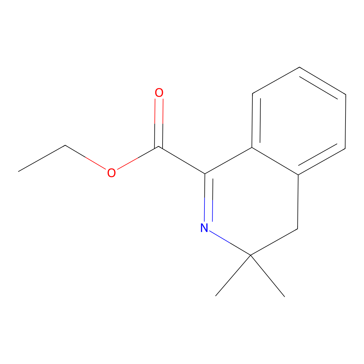 Ethyl 3,3-dimethyl-3,4-dihydroisoquinoline-1-carboxylate molecular structure, CAS 1111311-60-4