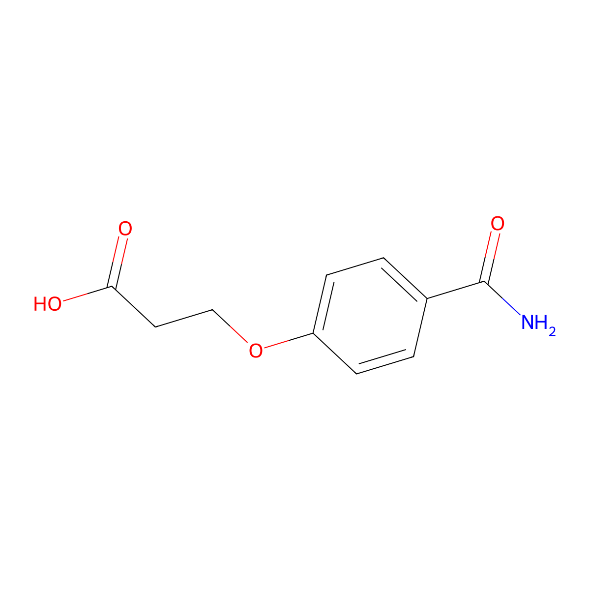 3-(4-Carbamoylphenoxy)propanoic acid molecular structure, CAS 111140-92-2