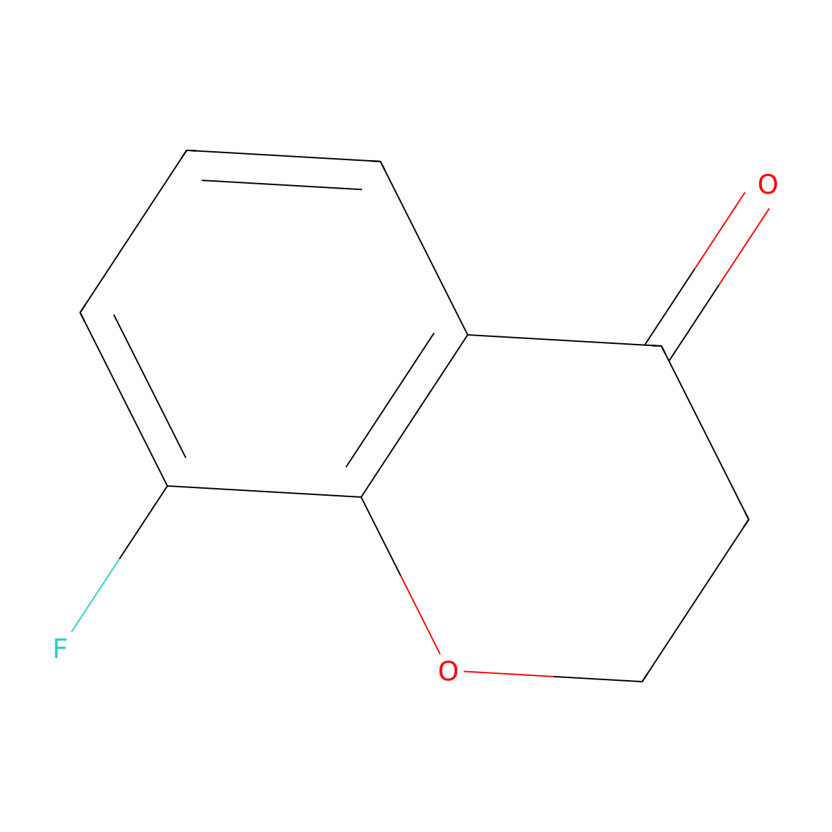 8-fluoro-3,4-dihydro-2H-1-benzopyran-4-one molecular structure, CAS 111141-00-5