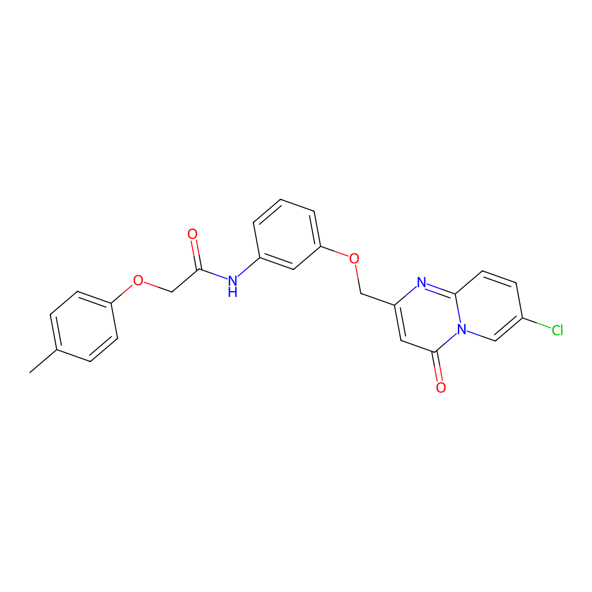 N-[3-({7-Chloro-4-oxo-4H-pyrido[1,2-A]pyrimidin-2-YL}methoxy)phenyl]-2-(4-methylphenoxy)acetamide molecular structure, CAS 1111411-06-3