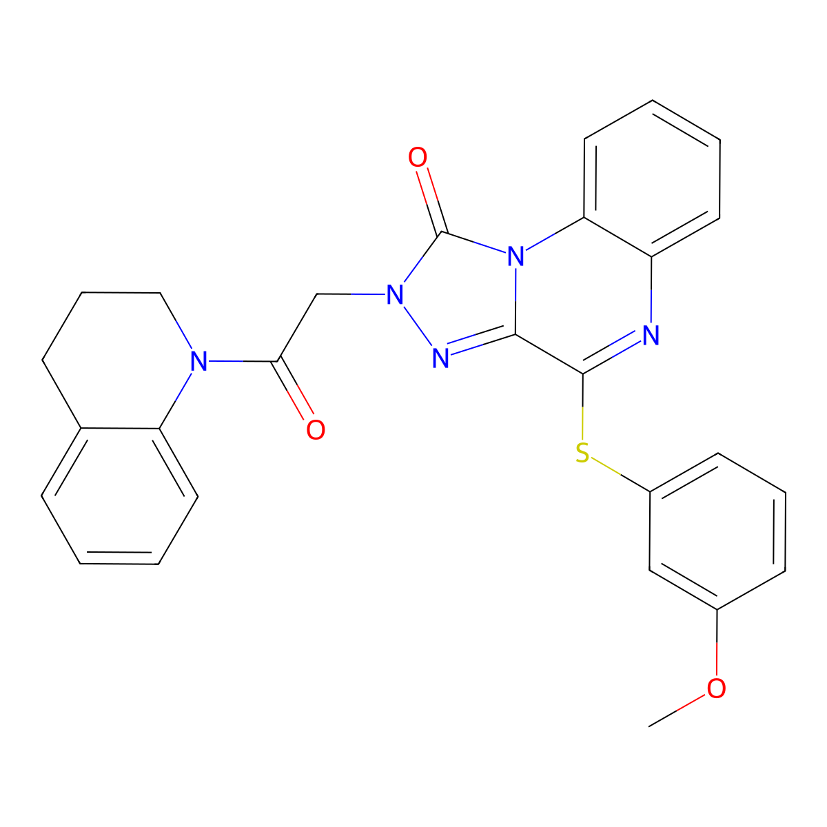 2-(2-(3,4-dihydroquinolin-1(2H)-yl)-2-oxoethyl)-4-((3-methoxyphenyl)thio)-[1,2,4]triazolo[4,3-a]quinoxalin-1(2H)-one molecular structure, CAS 1111417-51-6