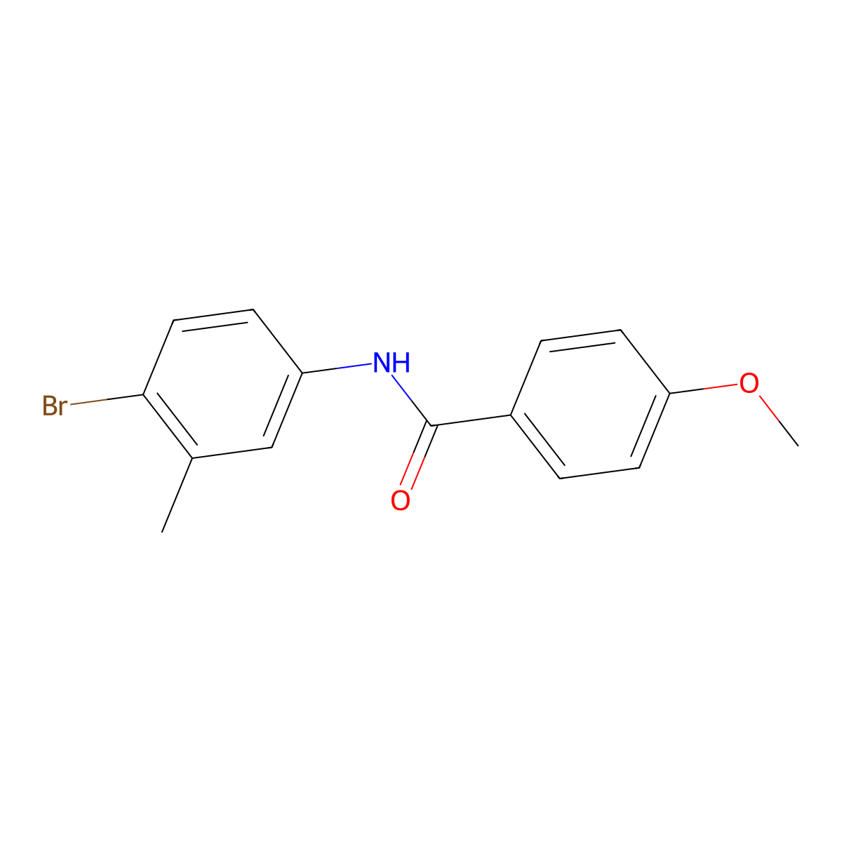N-(4-bromo-3-methylphenyl)-4-methoxybenzamide molecular structure, CAS 111142-32-6