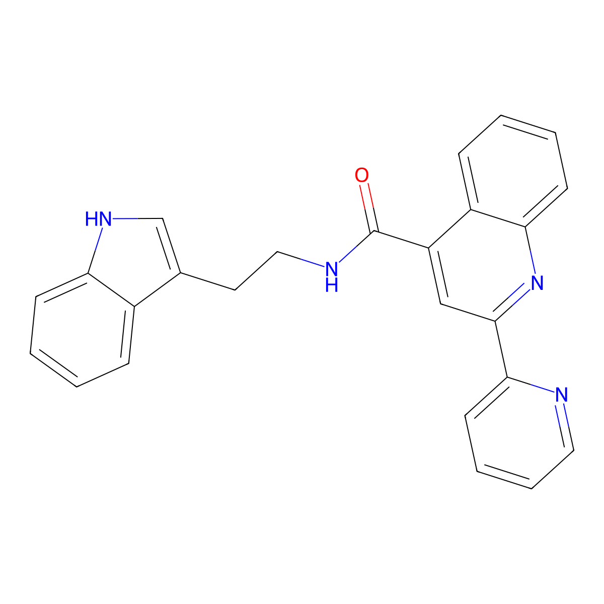 N-[2-(1H-indol-3-yl)ethyl]-2-pyridin-2-ylquinoline-4-carboxamide molecular structure, CAS 1111434-87-7