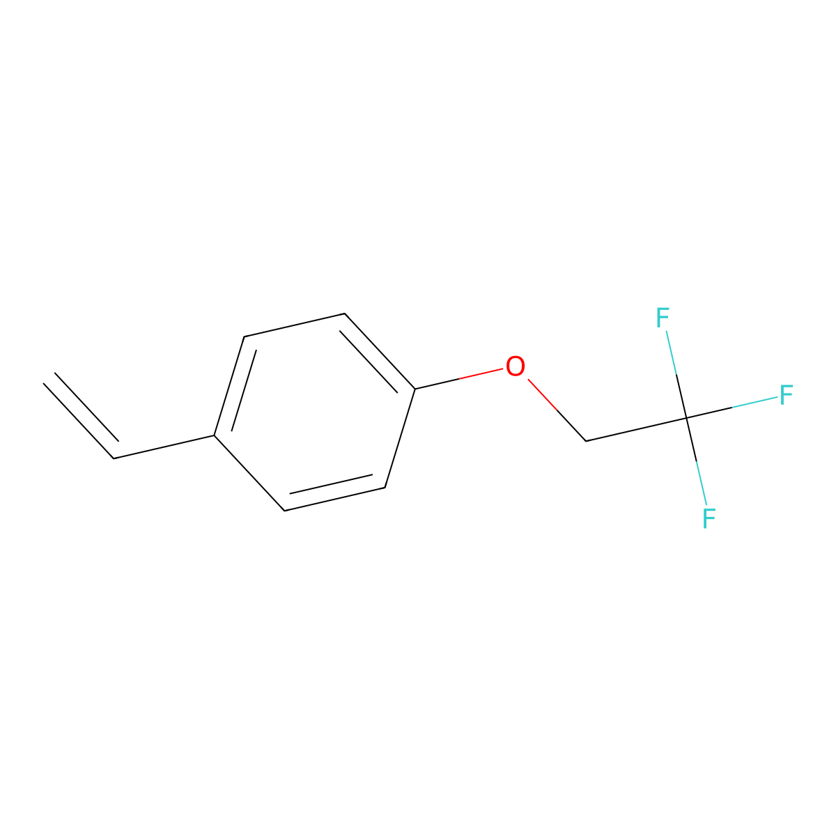 1-Ethenyl-4-(2,2,2-trifluoroethoxy)benzene molecular structure, CAS 111144-97-9