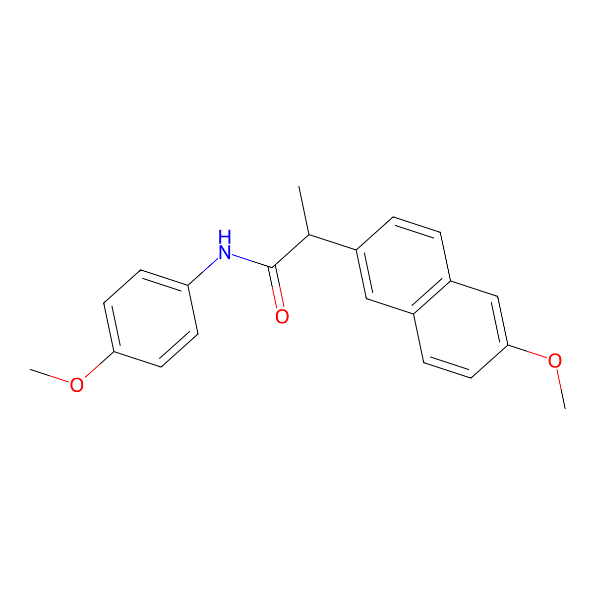 2-(6-methoxy-2-naphthyl)-N-(4-methoxyphenyl)propanamide molecular structure, CAS 1111469-70-5