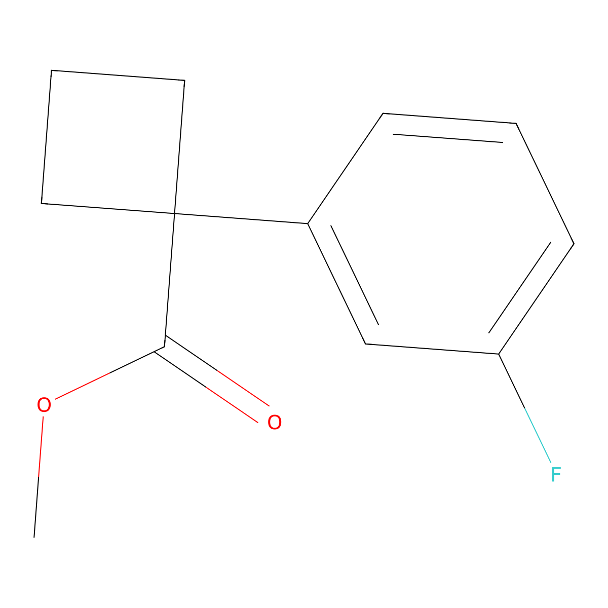 Methyl 1-(3-fluorophenyl)cyclobutane-1-carboxylate molecular structure, CAS 1111470-96-2
