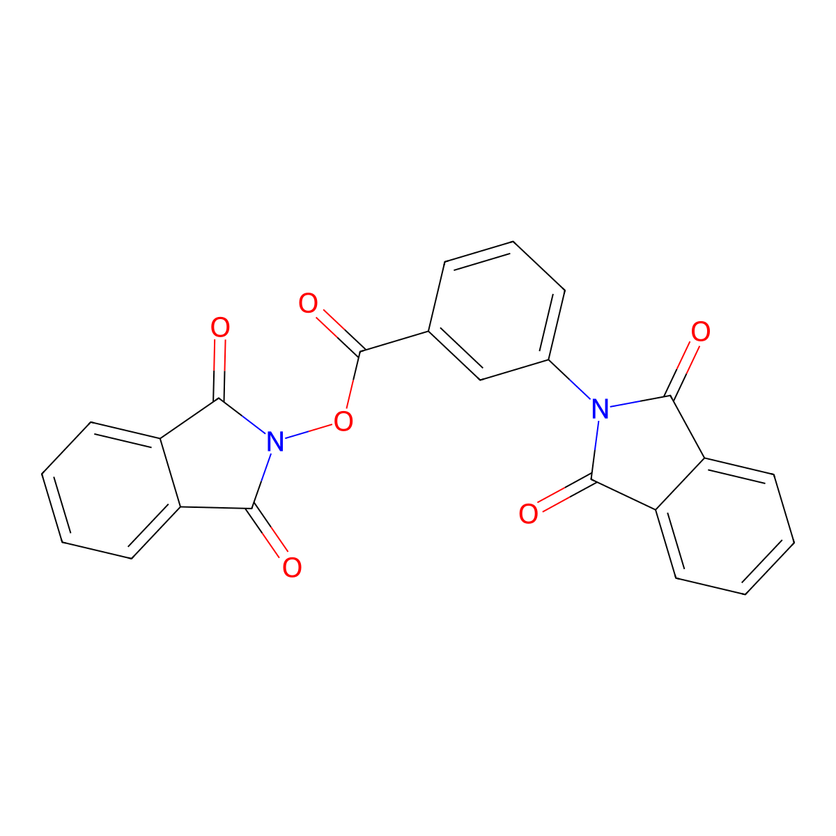 2-(3-{[(1,3-dioxo-1,3-dihydro-2H-isoindol-2-yl)oxy]carbonyl}phenyl)-1H-isoindole-1,3(2H)-dione molecular structure, CAS 111148-57-3
