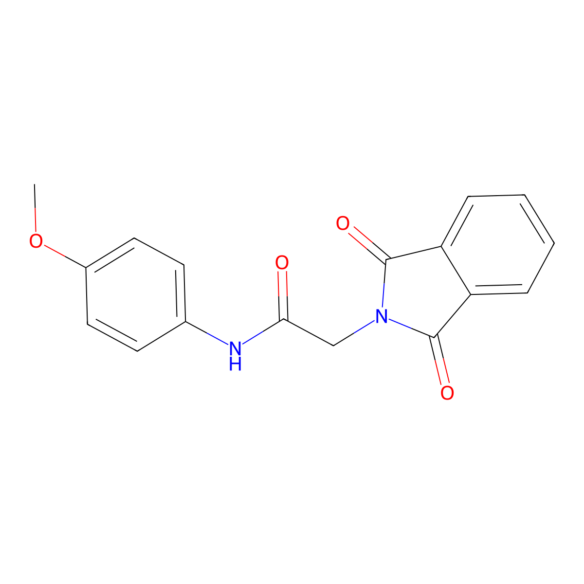 2-(1,3-dioxo-1,3-dihydro-2H-isoindol-2-yl)-N-(4-methoxyphenyl)acetamide molecular structure, CAS 111148-62-0