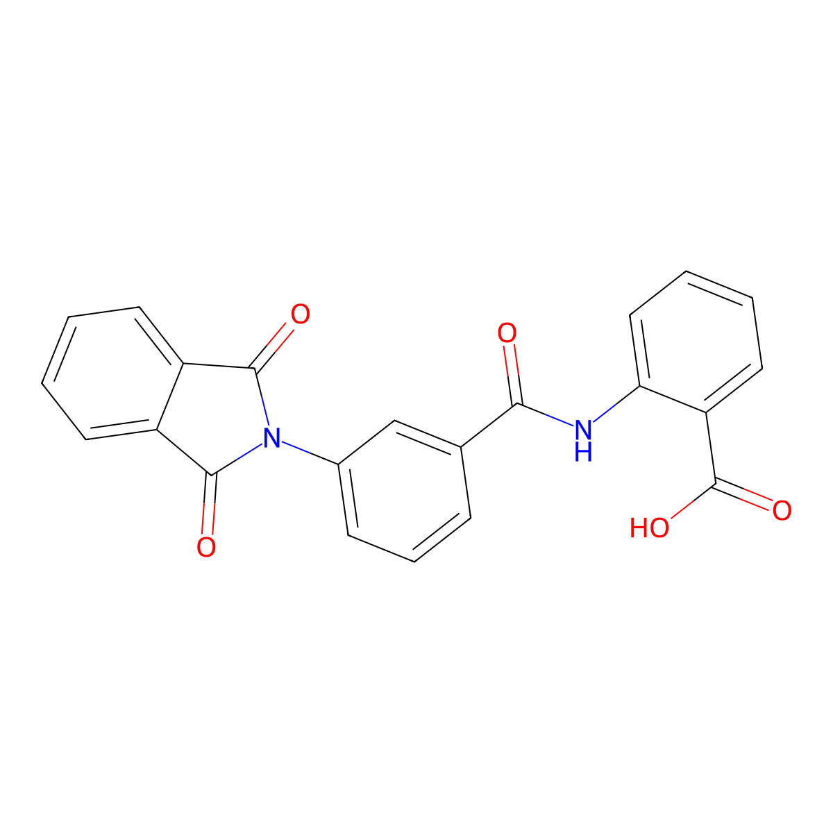 2-{[3-(1,3-dioxo-1,3-dihydro-2H-isoindol-2-yl)benzoyl]amino}benzoic acid molecular structure, CAS 111148-70-0