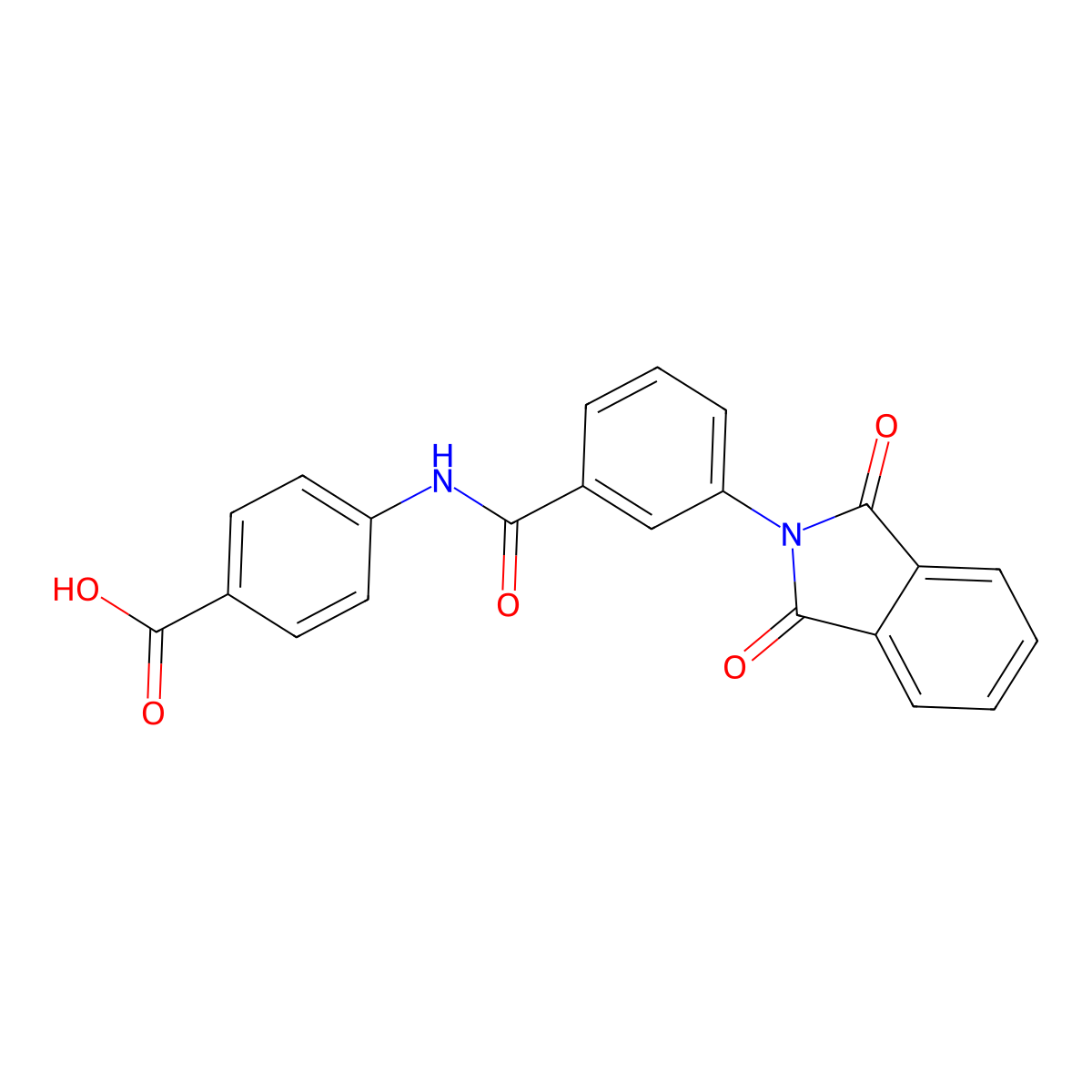 4-({[3-(1,3-dioxo-1,3-dihydro-2H-isoindol-2-yl)phenyl]carbonyl}amino)benzoic acid molecular structure, CAS 111148-72-2