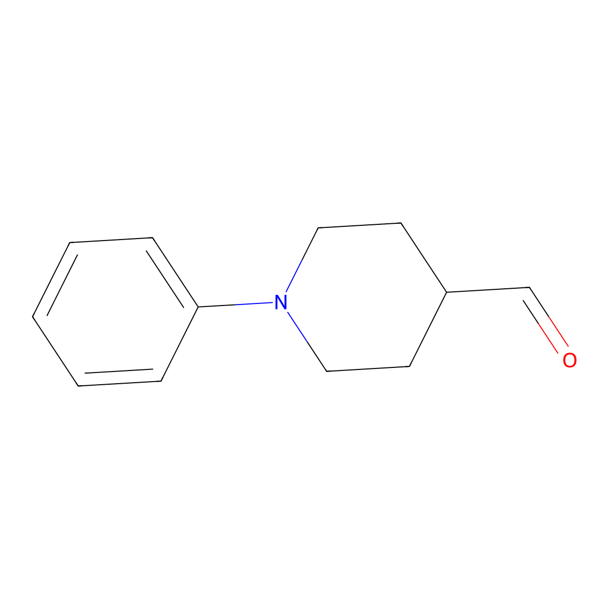 1-Phenylpiperidine-4-carbaldehyde molecular structure, CAS 111153-74-3
