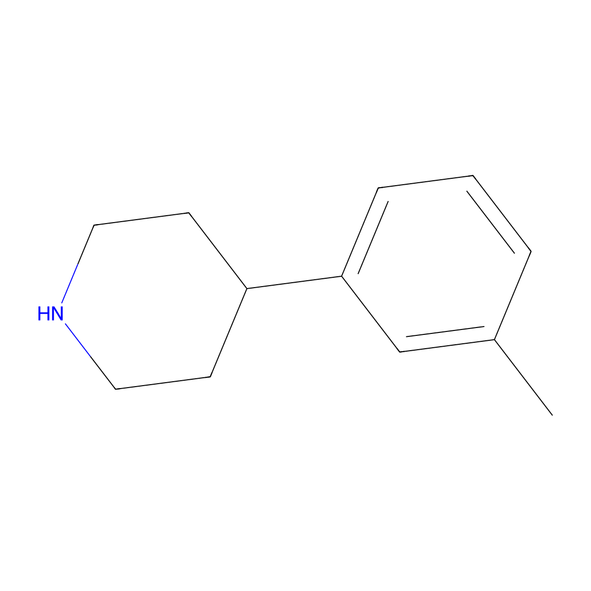 4-(3-Methylphenyl)piperidine molecular structure, CAS 111153-83-4