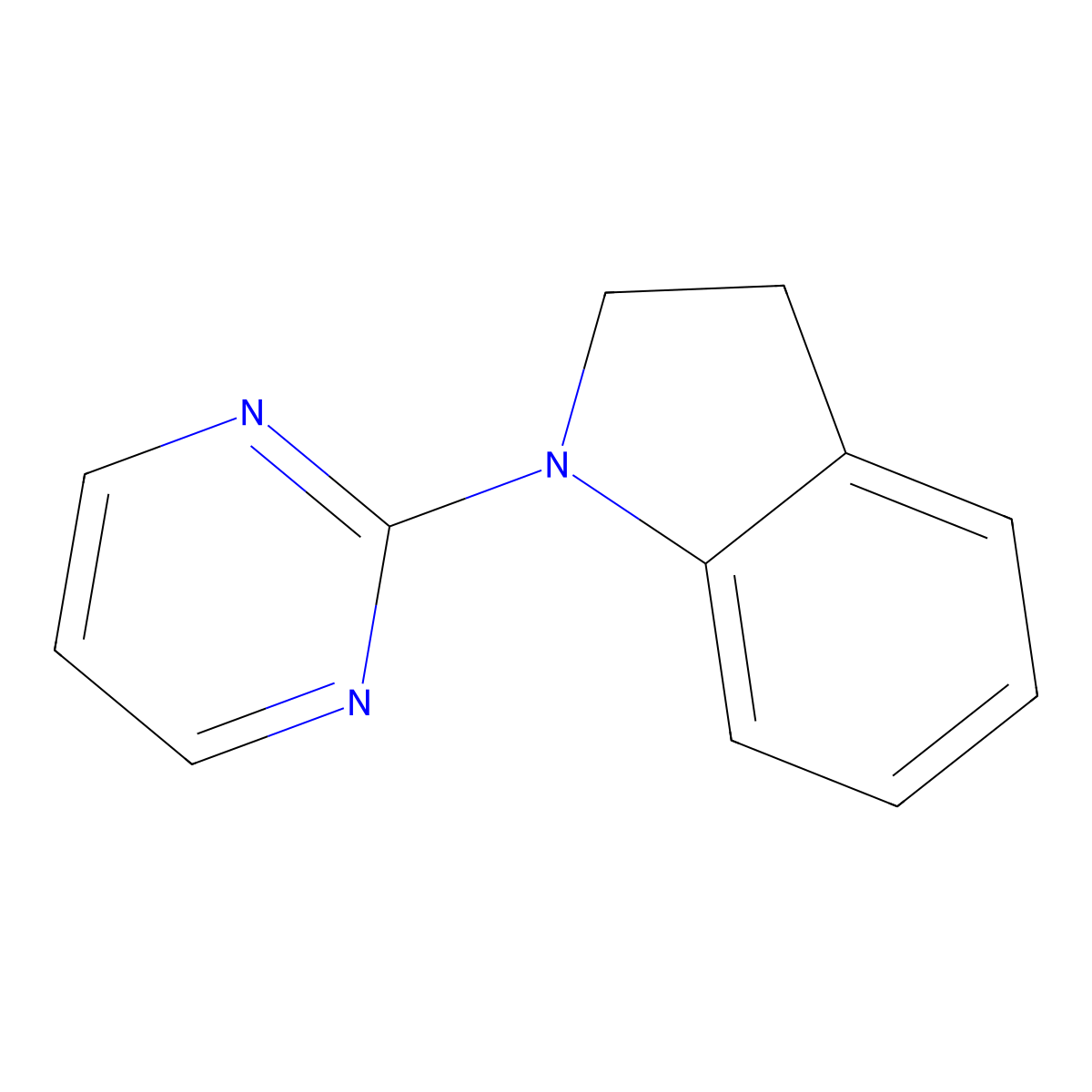 1-(Pyrimidin-2-yl)indoline molecular structure, CAS 1111530-87-0