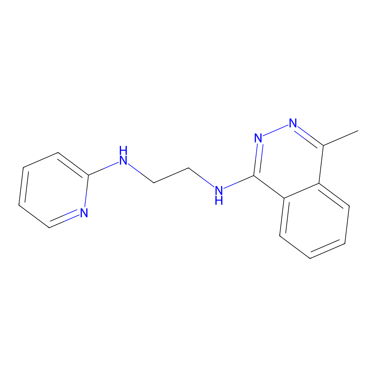 N1-(4-methylphthalazin-1-yl)-N2-(pyridin-2-yl)ethane-1,2-diamine molecular structure, CAS 1111588-98-7