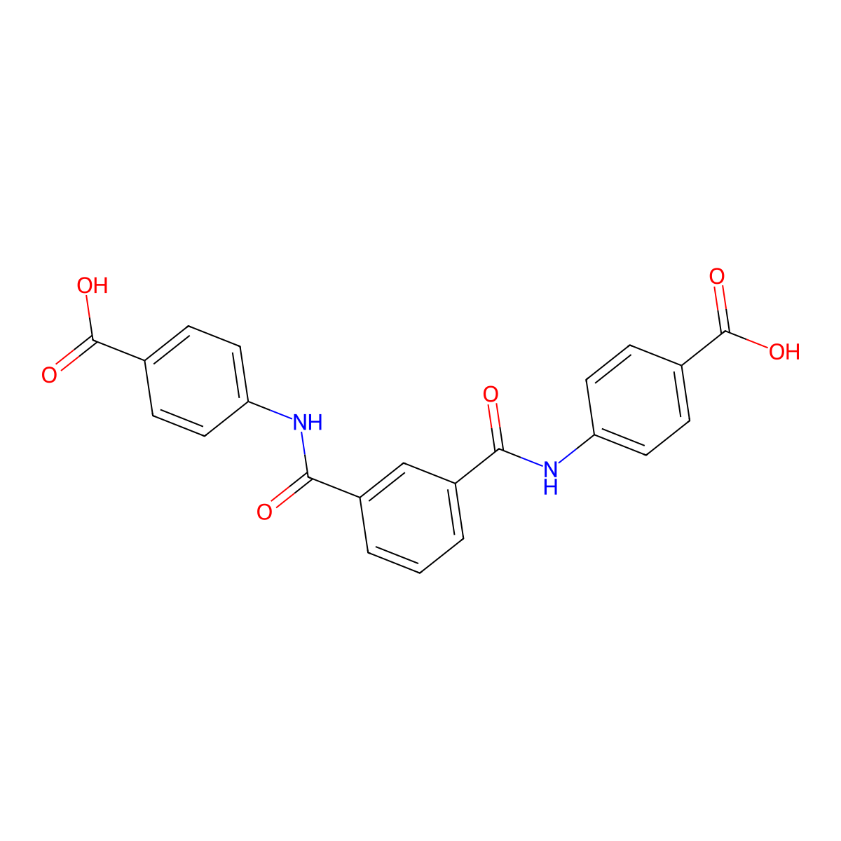 4,4'-(Isophthaloylbis(azanediyl))dibenzoic acid molecular structure, CAS 111159-61-6