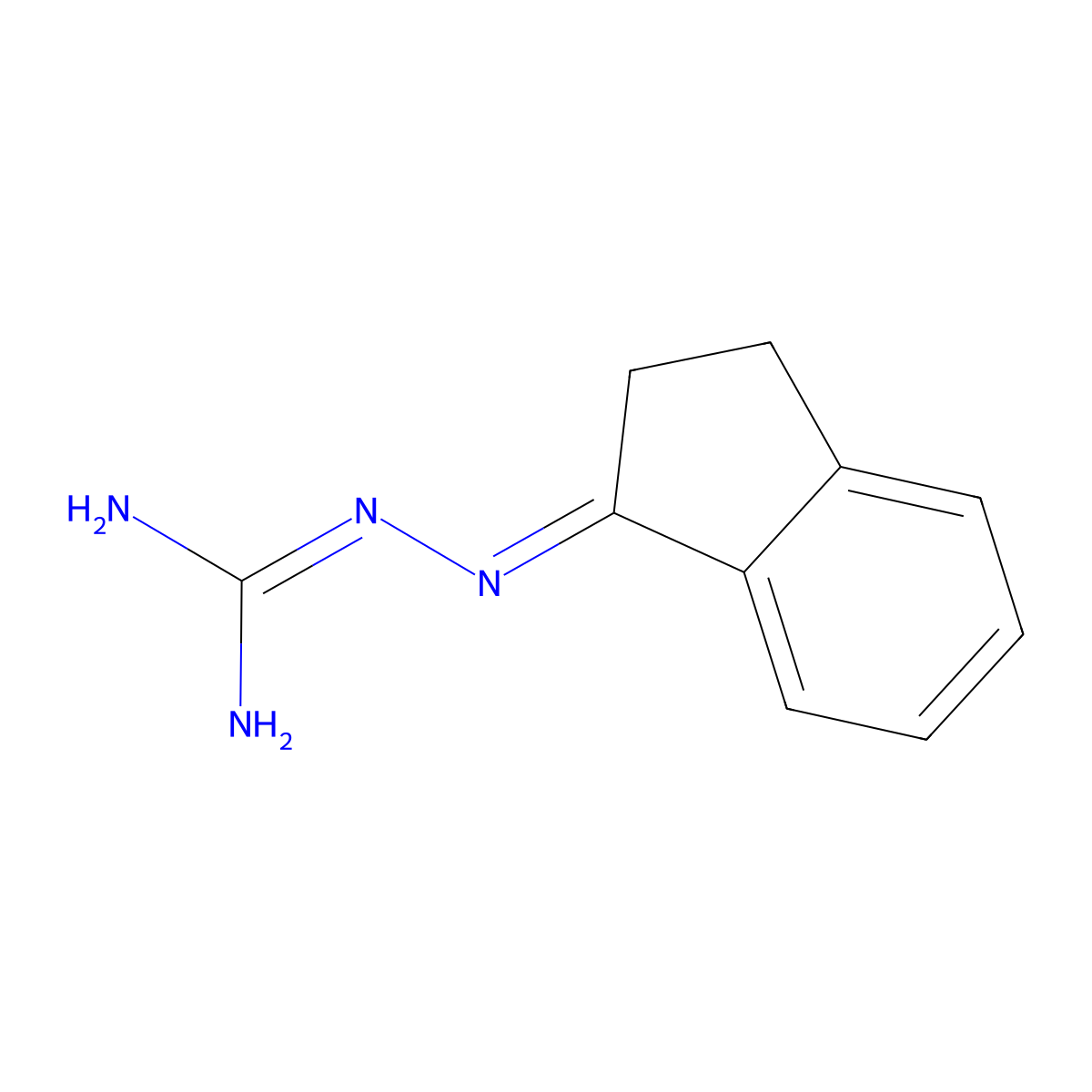 2-(2,3-Dihydroinden-1-ylideneamino)guanidine molecular structure, CAS 111159-88-7