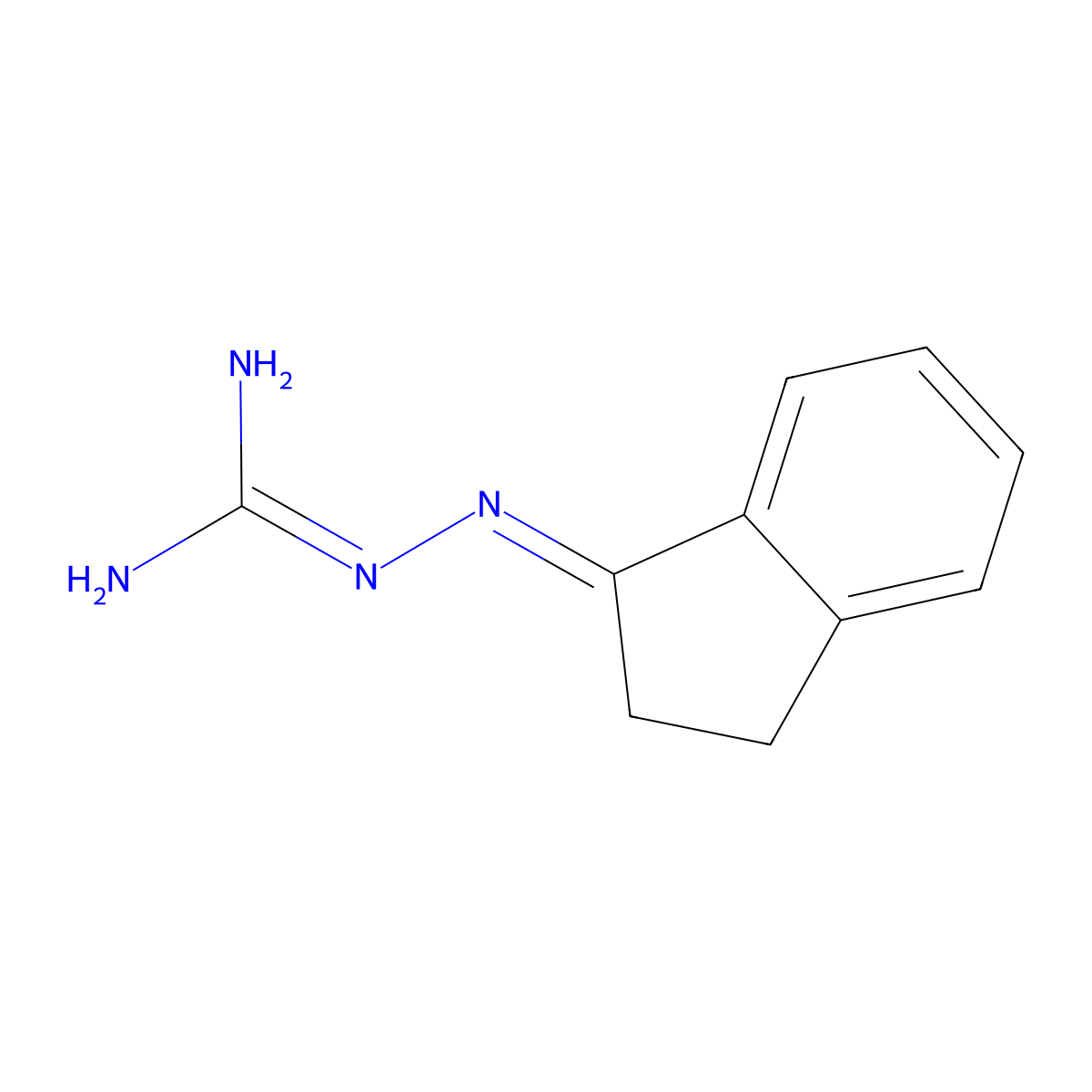2-(2,3-Dihydroinden-1-ylideneamino)guanidine molecular structure, CAS 111159-88-7