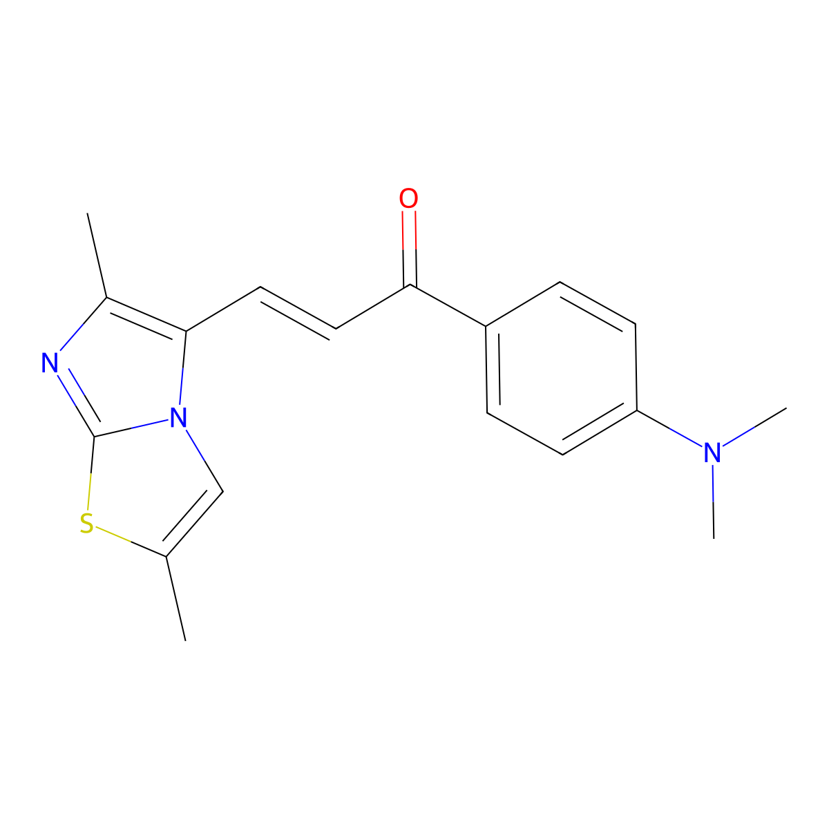1-[4-(Dimethylamino)phenyl]-3-{2,6-dimethylimidazo[2,1-b][1,3]thiazol-5-yl}prop-2-en-1-one molecular structure, CAS 1111591-52-6