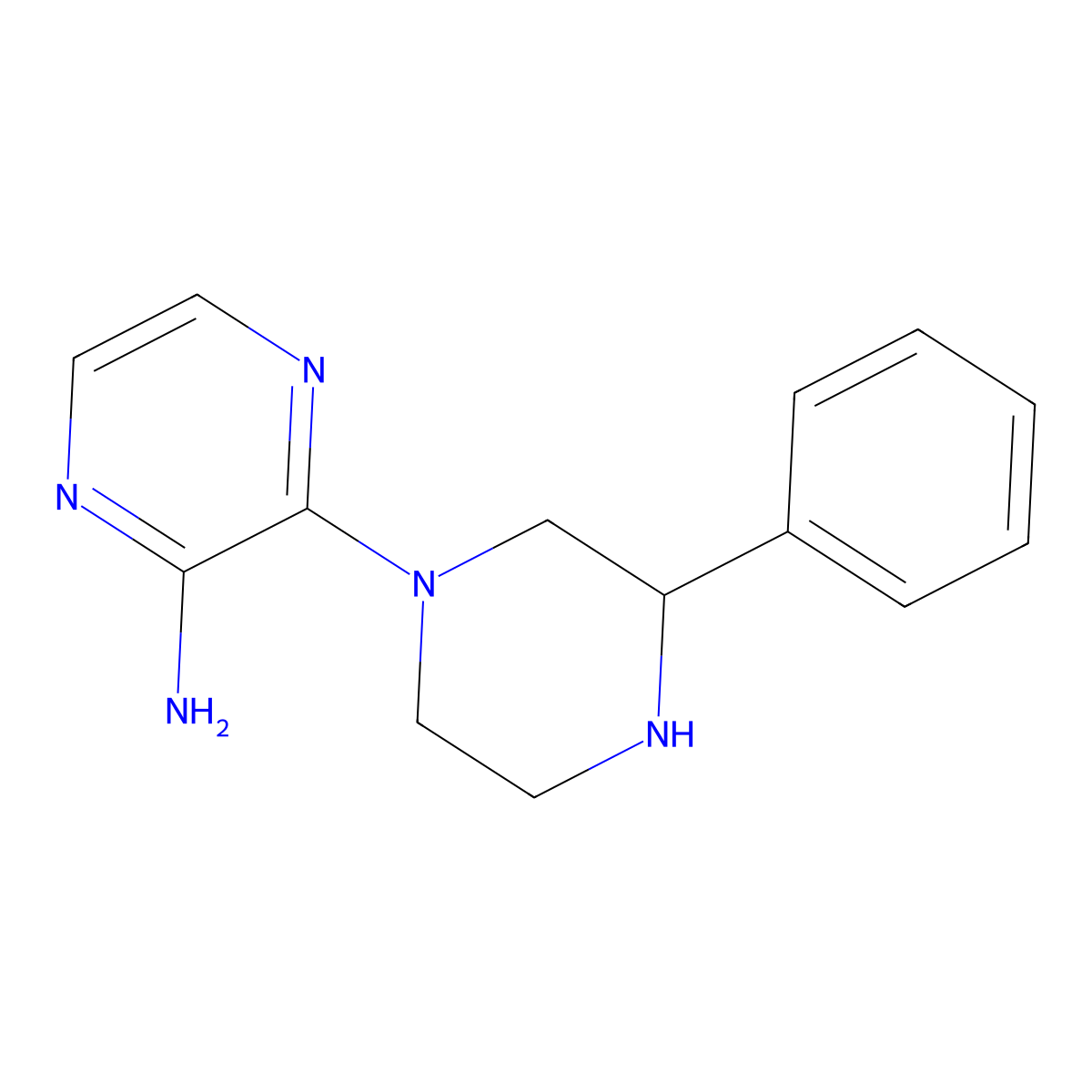 3-(3-Phenylpiperazin-1-yl)pyrazin-2-amine molecular structure, CAS 1111598-17-4