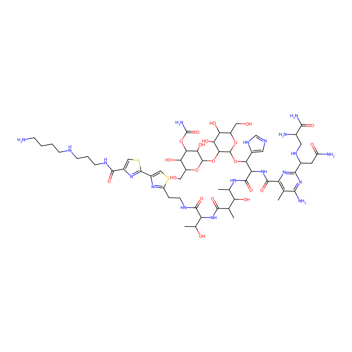 Bleomycin A5 molecular structure, CAS 11116-32-8