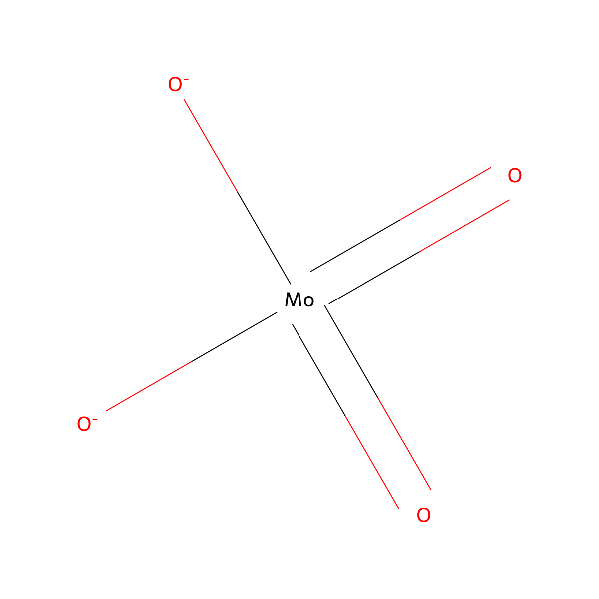 Molybdate ion molecular structure, CAS 11116-47-5