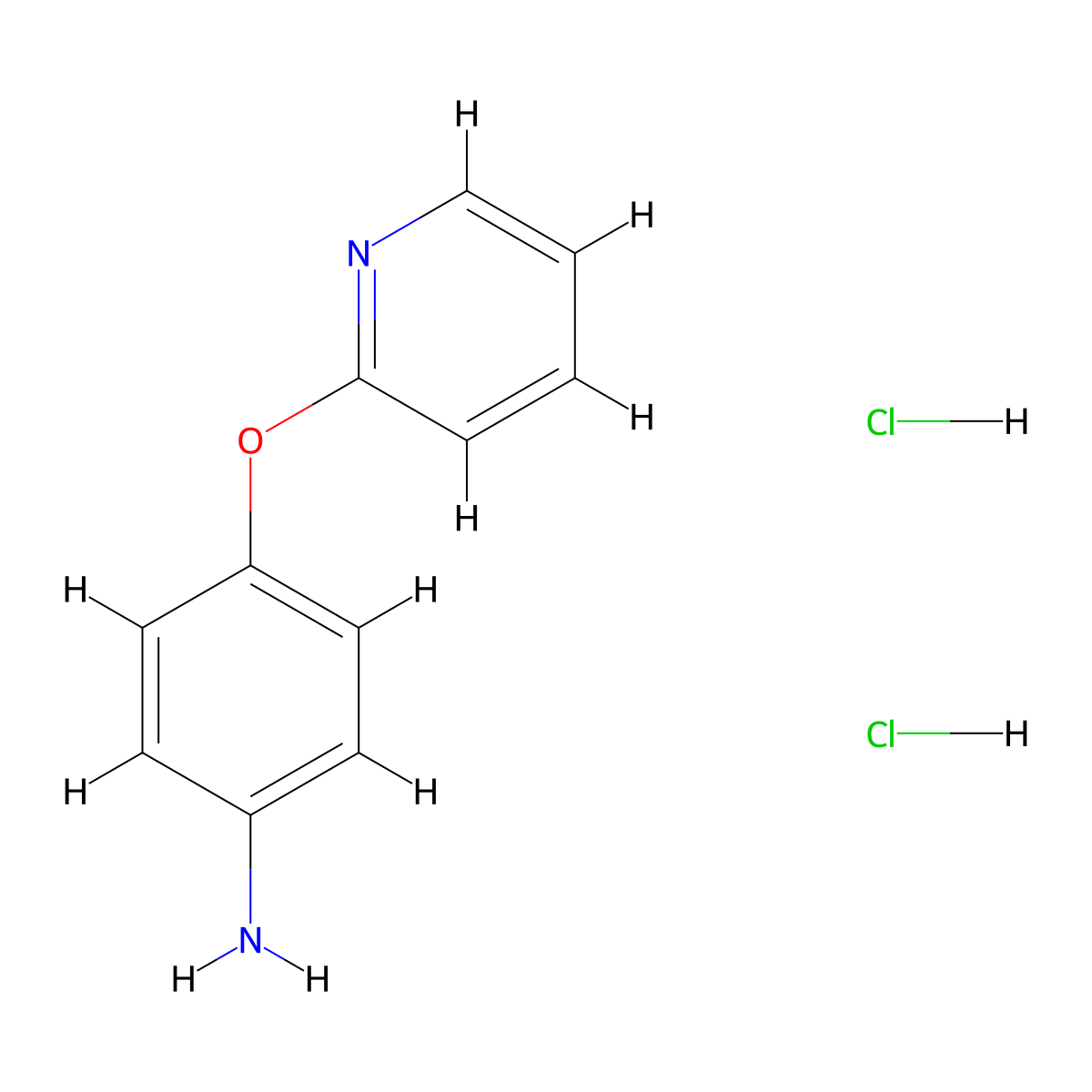 4-(Pyridin-2-yloxy)aniline dihydrochloride molecular structure, CAS 111162-53-9