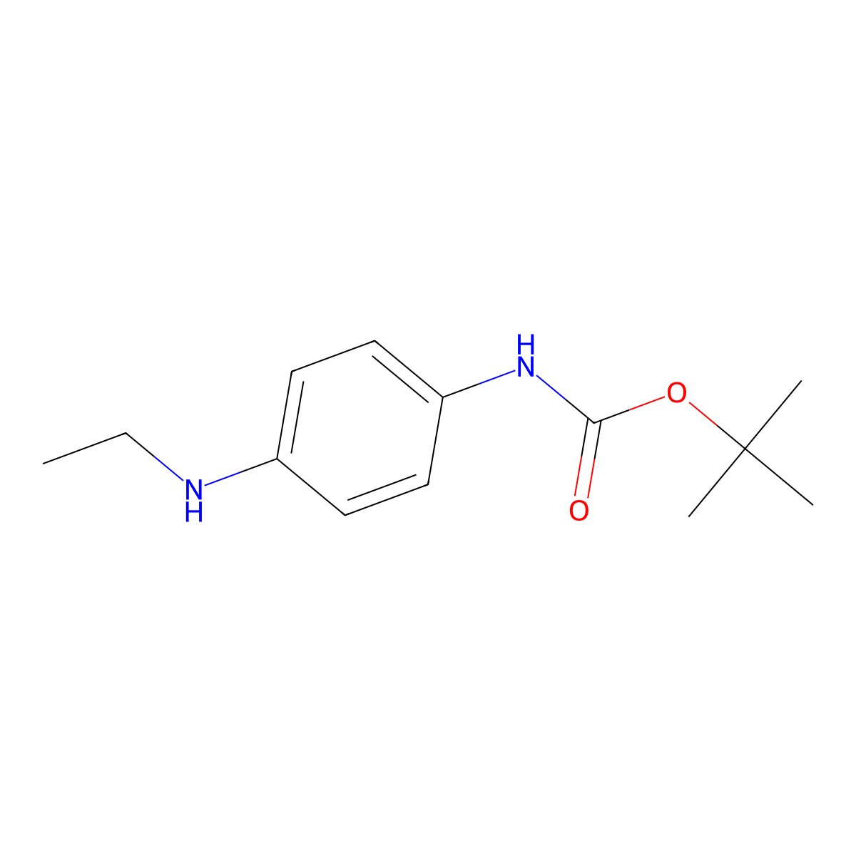 tert-Butyl (4-(ethylamino)phenyl)carbamate molecular structure, CAS 1111628-40-0