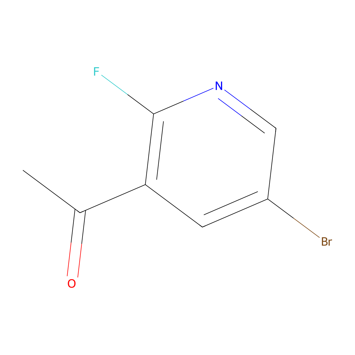 1-(5-Bromo-2-fluoropyridin-3-yl)ethan-1-one molecular structure, CAS 1111637-74-1