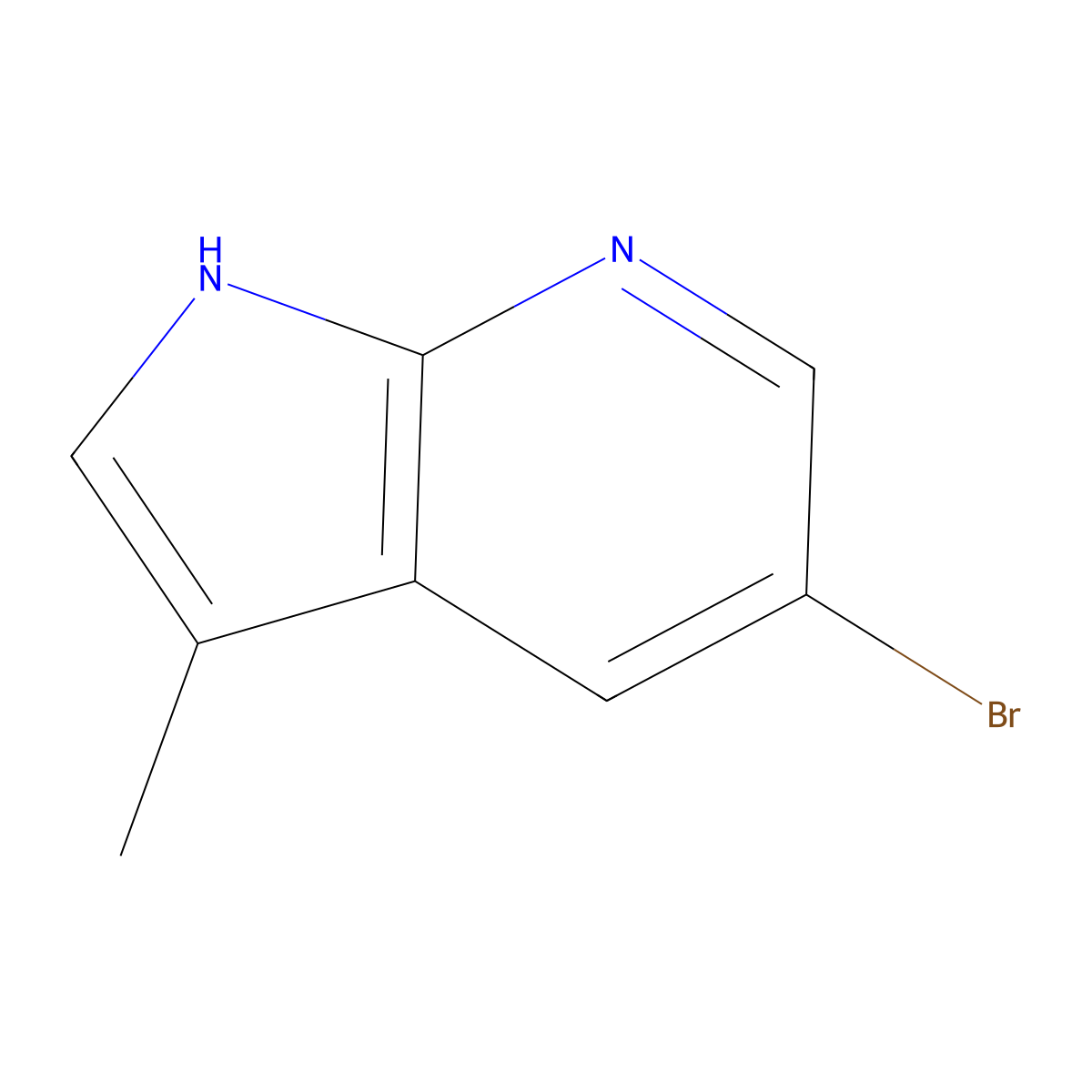 5-bromo-3-methyl-1H-pyrrolo(2,3-b)pyridine molecular structure, CAS 1111637-94-5