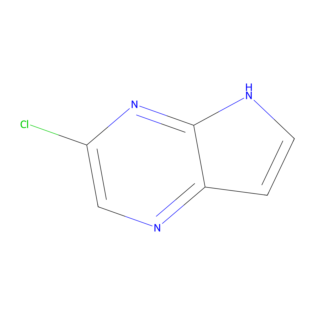 3-Chloro-5H-pyrrolo[2,3-b]pyrazine molecular structure, CAS 1111638-10-8